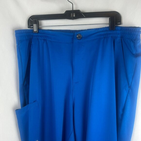 HH Works Healing Hands Scrub Pants Men XL Galaxy Blue Style 9590 Ryan Straight - Picture 3 of 10